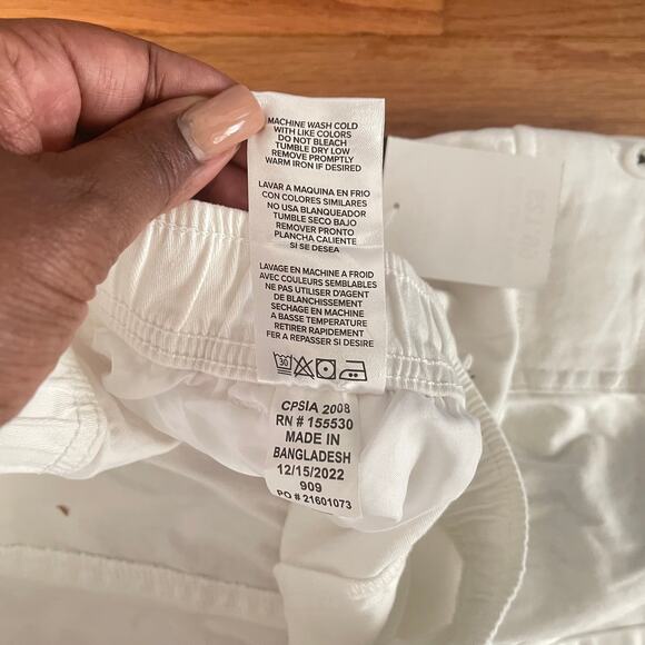 Buffalo David Britton Cargo Joggers Girls L 14/16 White Casual Cotton Normcore - Picture 5 of 5